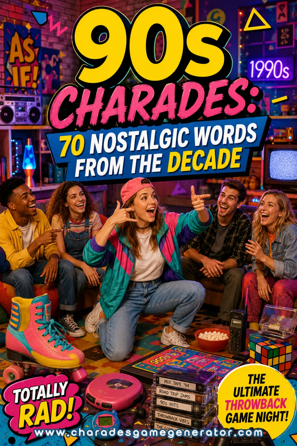 90s Charades: 70 Nostalgic Words From the Decade