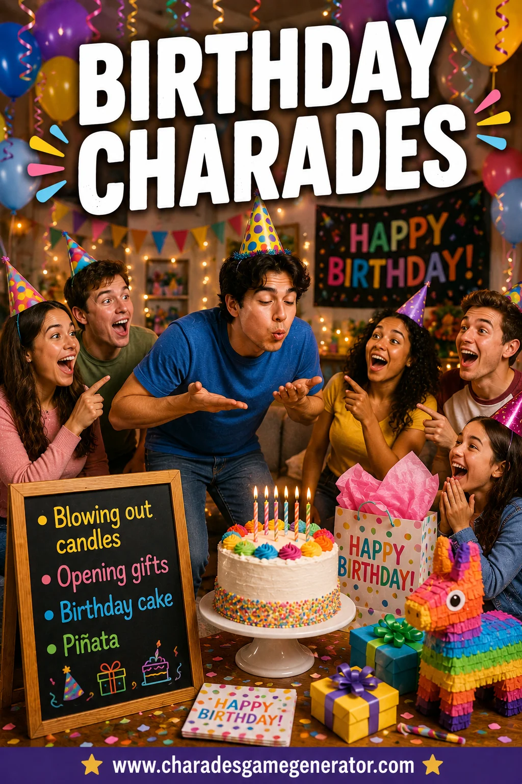 Birthday Party Charades: 70 Fun Words for Any Age