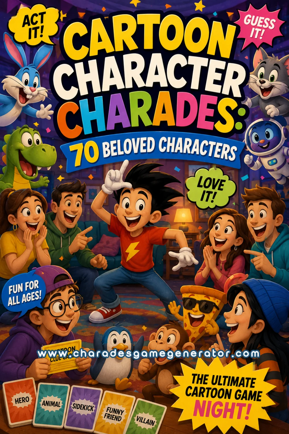 Cartoon Character Charades: 70 Beloved Characters to Act Out