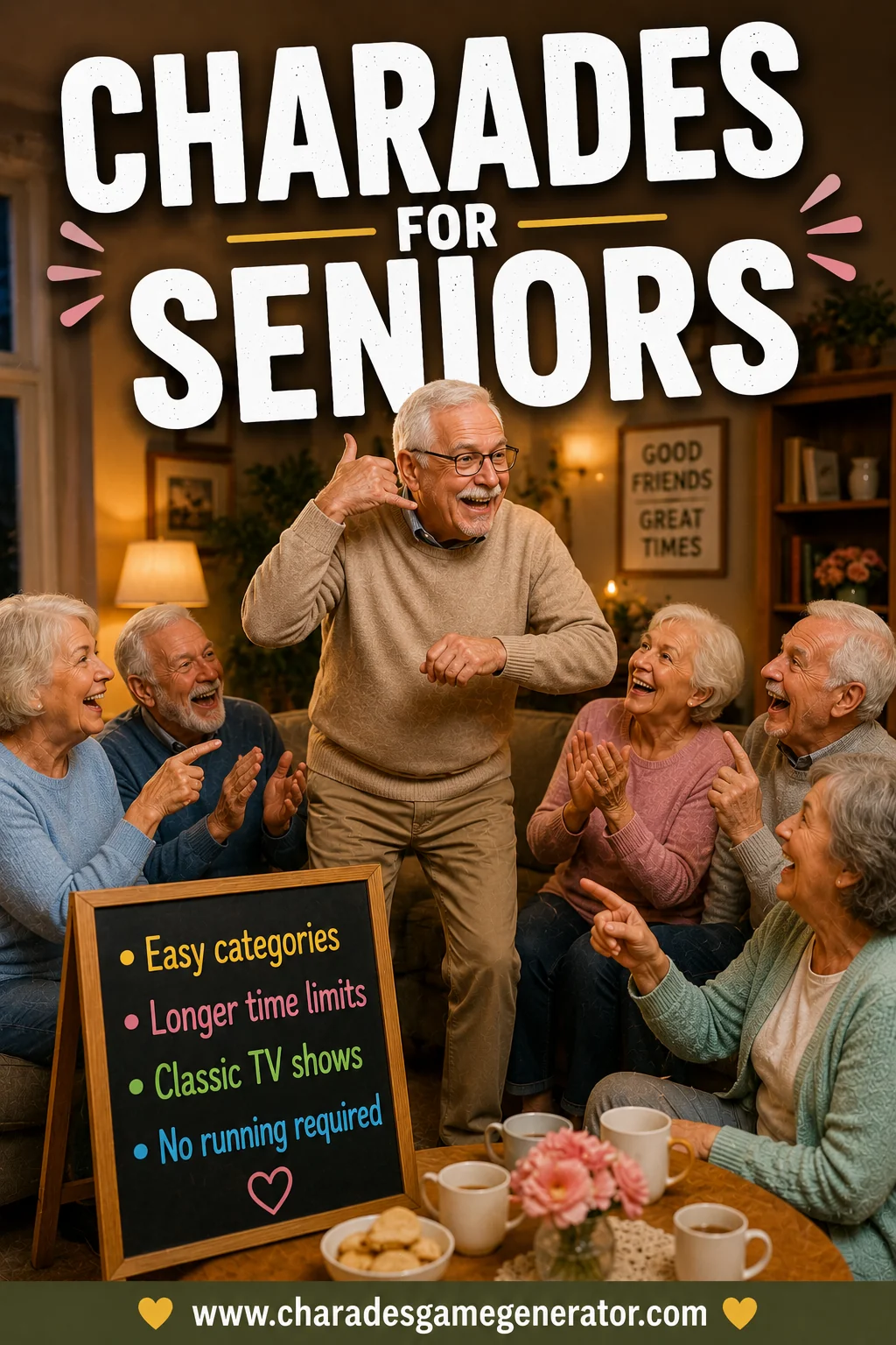 Charades for Seniors: 70 Nostalgic and Fun Words