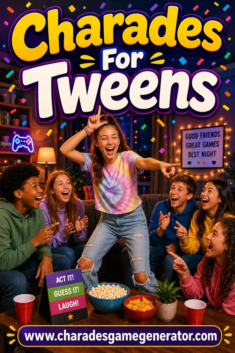 Charades for Tweens: 70 Fun Words for Ages 9-12