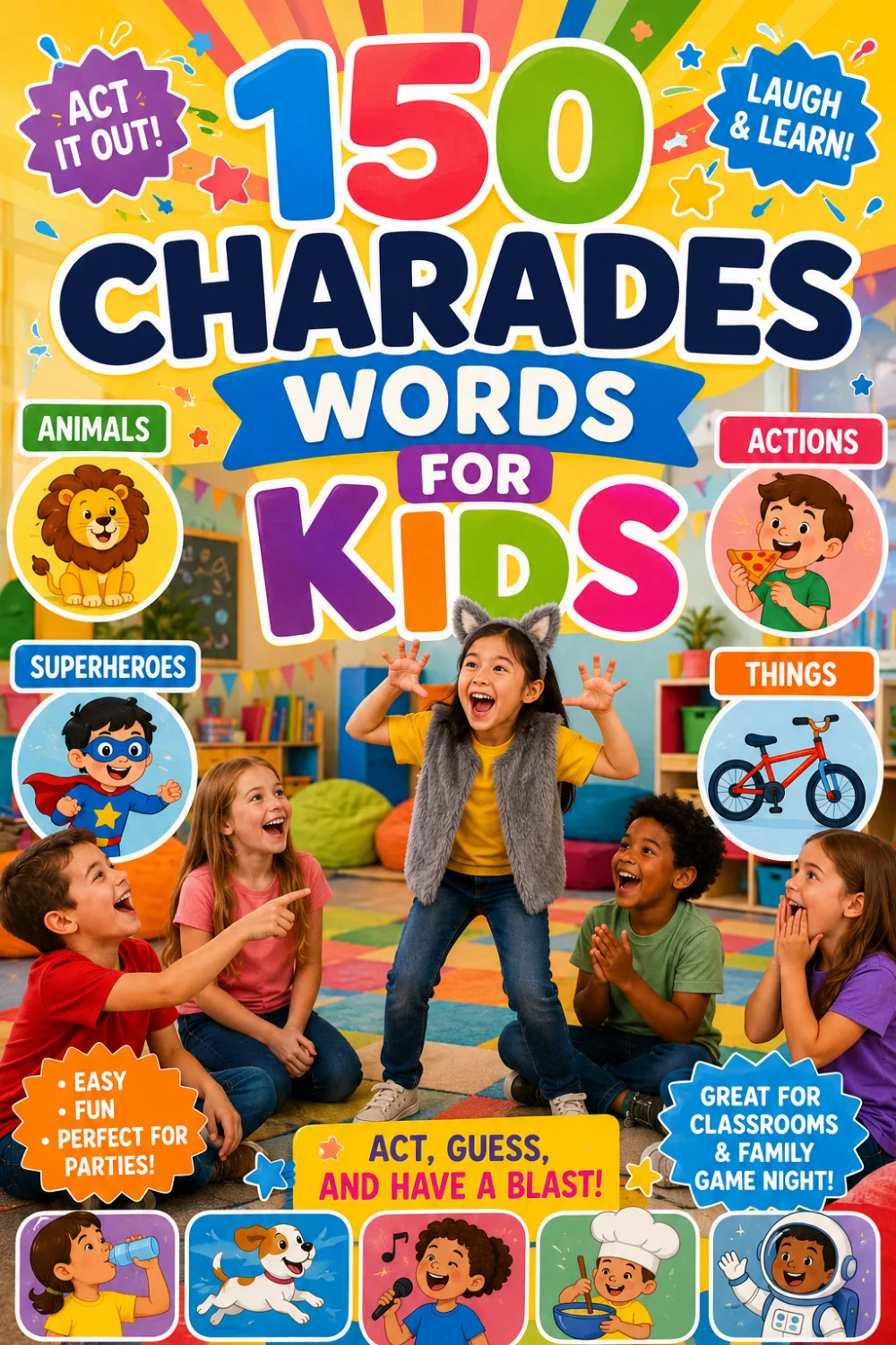 Charades Words for Kids: 150 Easy and Fun Ideas by Age Group