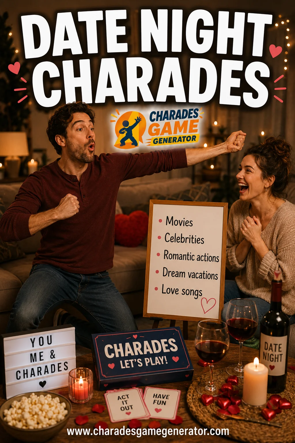 Charades for Couples: 60 Fun Words for Date Night