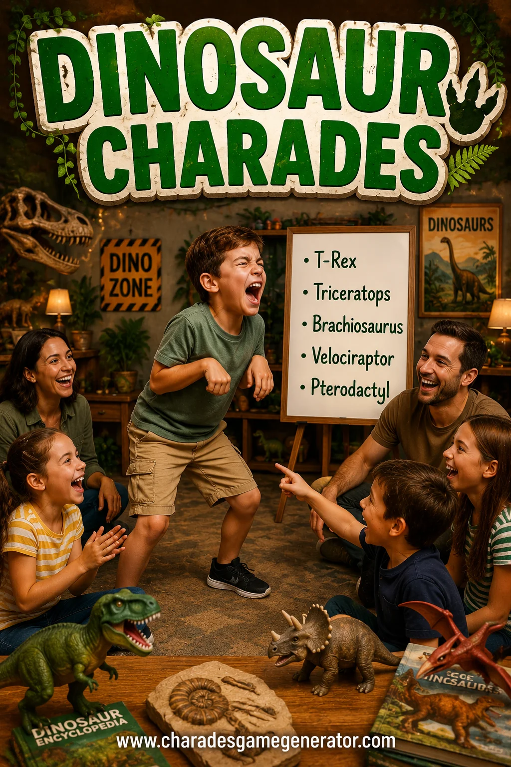 Dinosaur Charades: 50 Prehistoric Picks for Kids
