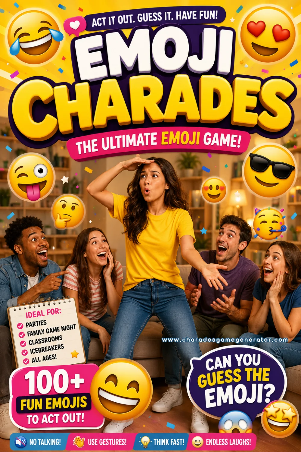Emoji Charades: 60 Emojis to Act Out (A Modern Twist)