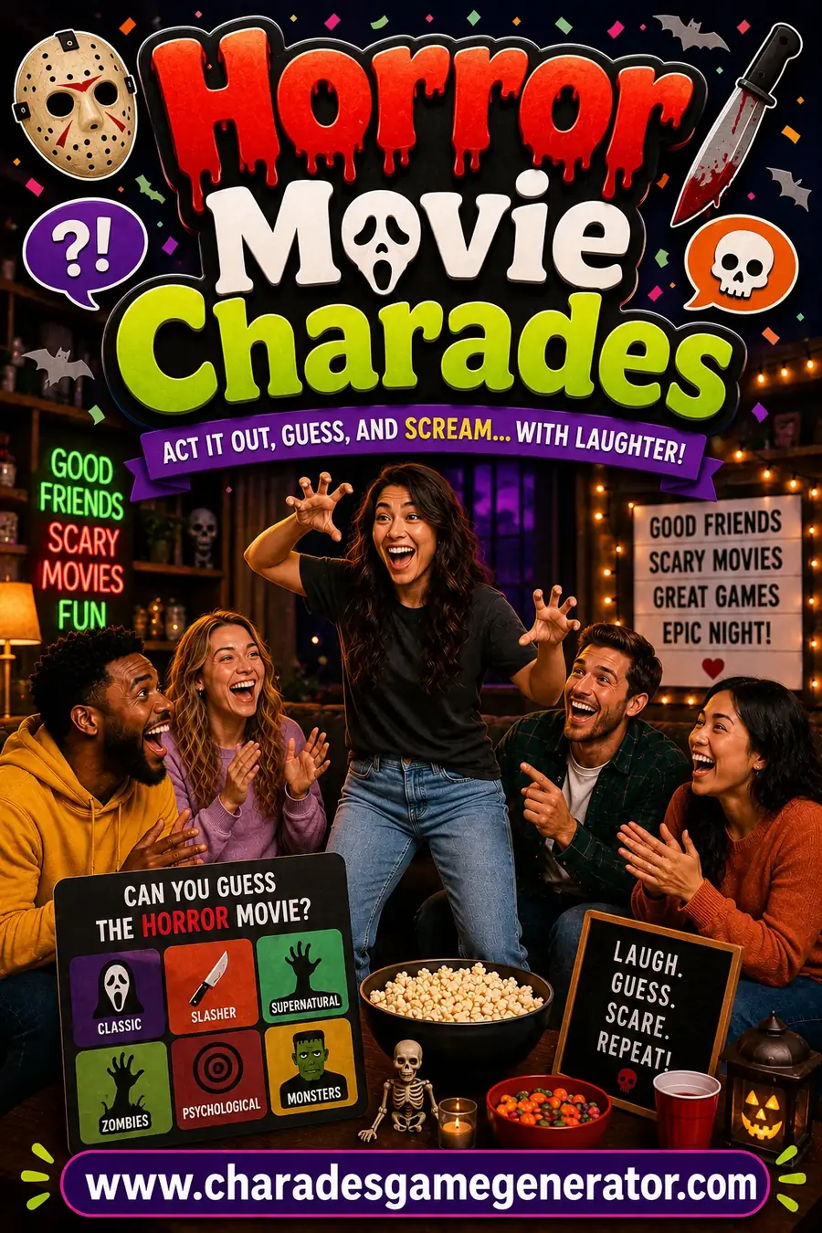Horror Movie Charades: 50 Scary Films to Act Out