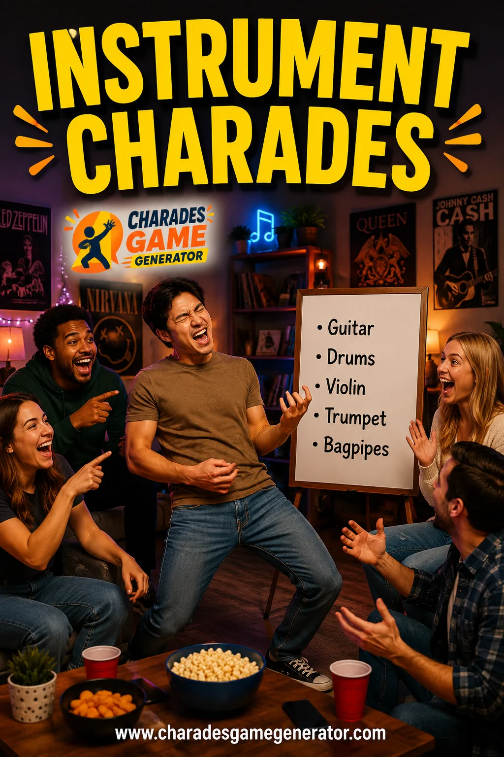 Instrument Charades: 50 Musical Picks to Mime