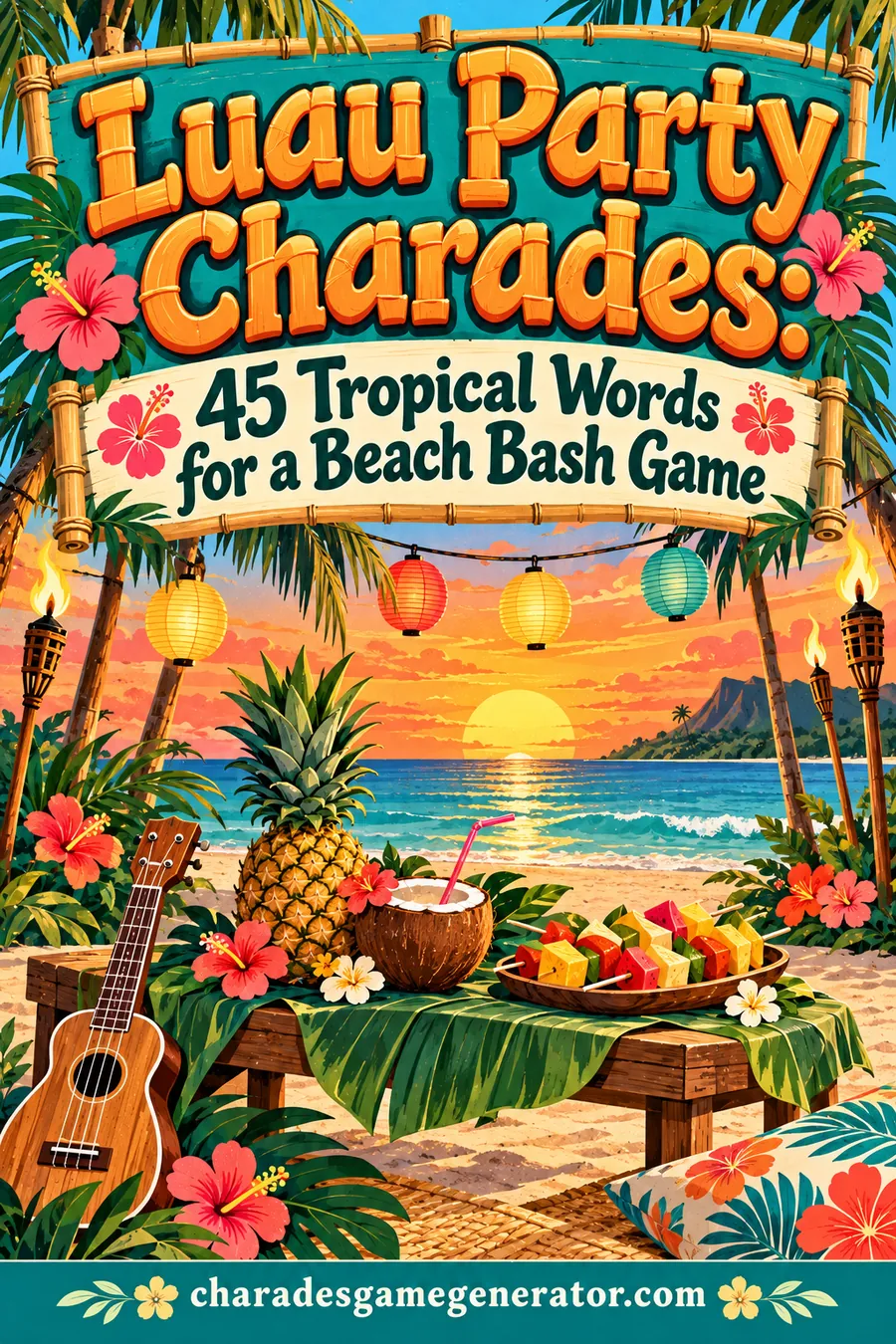 Luau Party Charades: 45 Tropical Words for a Beach Bash Game