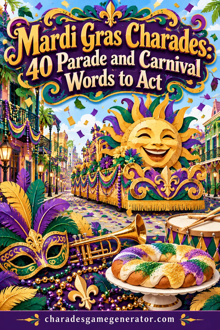 Mardi Gras Charades: 40 Parade and Carnival Words to Act
