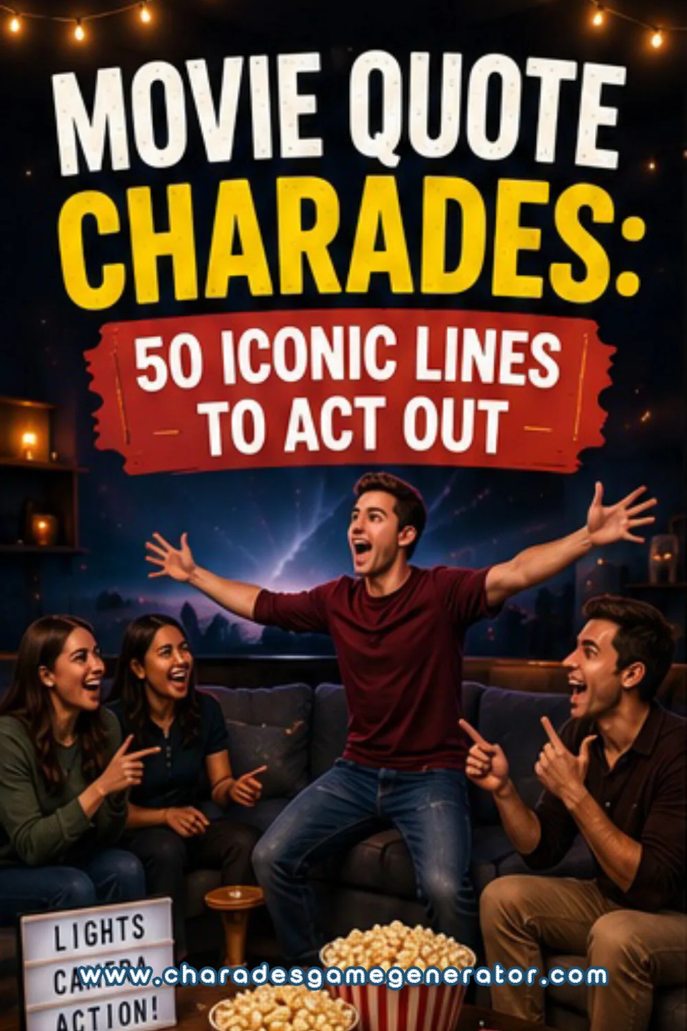 Movie Quote Charades: 50 Iconic Lines to Act Out