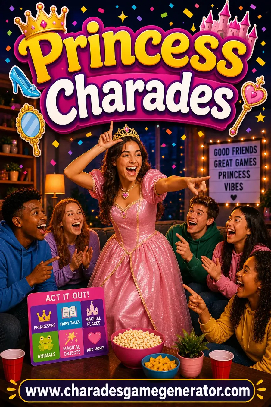 Princess Charades: 50 Royal Picks for a Magical Party