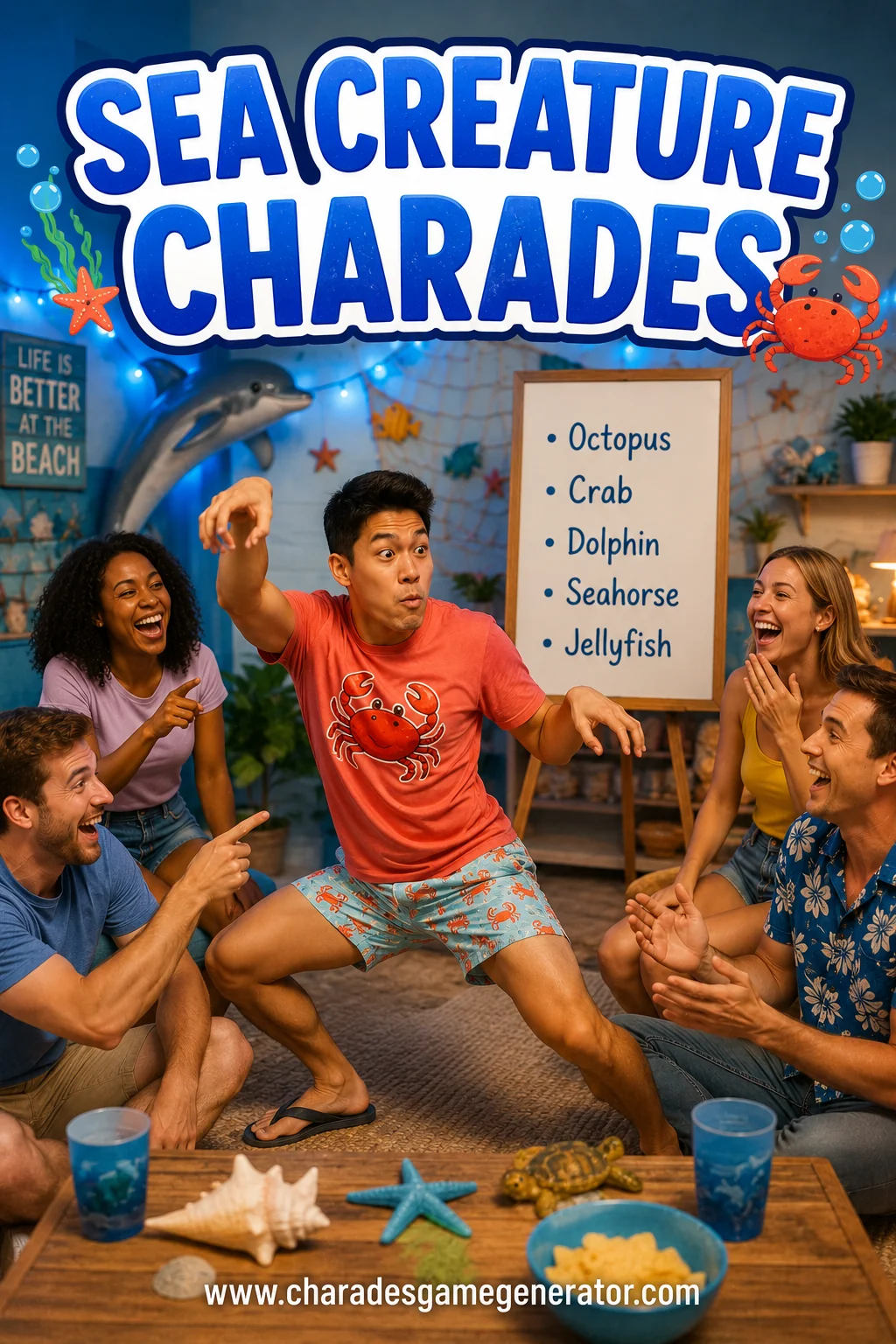 Sea Creature Charades: 50 Ocean Animals to Act Out